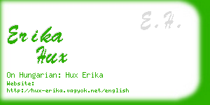 erika hux business card